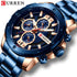 Curren Heavy Duty Majestic Blue! - Sport Chronograph! - Hot Seller! - 1 Year Warranty! - Water Resistant! - Sparkling!
