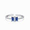 Modern Element Ring (Sapphire Blues) - Adjustable Size - Pure Sterling Silver (Chandi) - Cubic Zircon