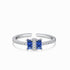 Modern Element Ring (Sapphire Blues) - Adjustable Size - Pure Sterling Silver (Chandi) - Cubic Zircon