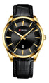 Curren Alpine - Men's Watch - Classic Black & 14K Gold Plating - Genuine Ultrasoft Leather! - Hot Seller! - 1 Year Warranty!