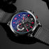 Naviforce Men's Classic Chronograph - Black & Red Contrast! - Adjustable Steel Strap! - Water Resistant! - 1 Year Warranty!