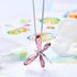 Niovani Magical Dragonfly Rhodium Plated Necklace! - Genine European Crystals - Free Box Packaging