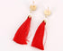 Red Tassel Earrings - 18K Gold Plated! - Trendy!
