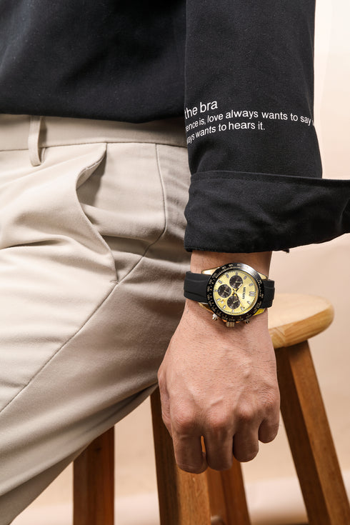 Megir - Men's Watch - 1 Year Warranty - Silicon Strap - Chronograph - 3 ATM Water Resistant