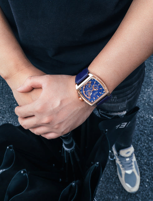 Megir - Men's Watch - 1 Year Warranty - Genuine Leather Strap - Chronograph - 3 ATM Water Resistant