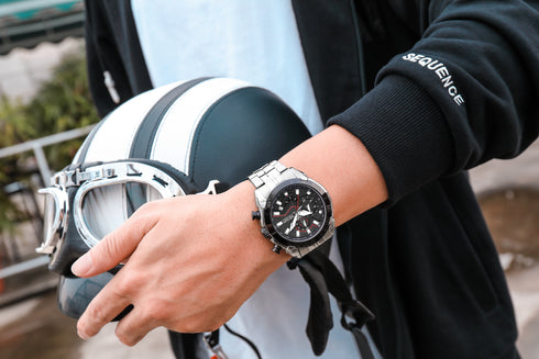 Megir - Men's Watch - 1 Year Warranty - Steel Strap - Chronograph - 3 ATM Water Resistant