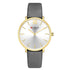 Curren Elegance! - Women's Watch - Charcoal & Gold! - Genuine Leather Strap! - Two Hand Design! - 1 Year Warranty!