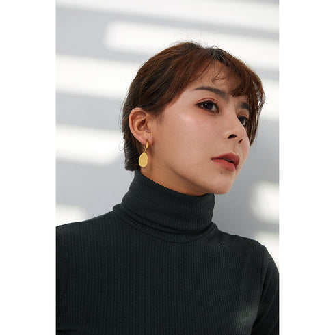 Modern Turkish Eye Earrings! - 18K Genuine Gold Plated! - Free Box Packaging!
