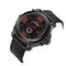 Naviforce Men's Red & Black Attack - Genuine Leather! - DayDate Function! - 1 Year Warranty!