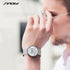 Sinobi Modern Art - Men's Watch - Water Resistant! - Classic Silver! - Stainless Steel Strap! - 1 Year Warranty! - Ultra Slim!