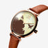 Shengke Women's Miracle Sky! - Coffee Brown & Rose Gold! - Genuine Ultra Soft Leather! - Water Resistant! - Free Box Packaging!