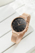 Shengke Marble - Women's Watch - Classic Rose Gold & Black - Adjustable Steel Strap - 1 Year Warranty - Free Box Packaging!