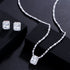 White Party Lux Set - Earrings & Necklace - Statement Jewellery - Cubic Zircon - Box Packaging
