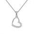 Contemporary Love Necklace - S925 Sterling Silver - AAA Cubic Zirconia Stones - Free Box Packaging