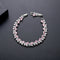 Pink Leaves Bracelet - White Gold Plated - AAA Cubic Zirconia - Free Box Packaging!