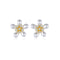 Daisy Earrings - White Gold Plated - AAA Cubic Zirconia - Free Box Packaging!