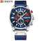 Curren Eternity (Deep Red & Blue Hybrid) - Men's Watch - 1 Year Warranty - Chronograph - 3 ATM Water Resistant