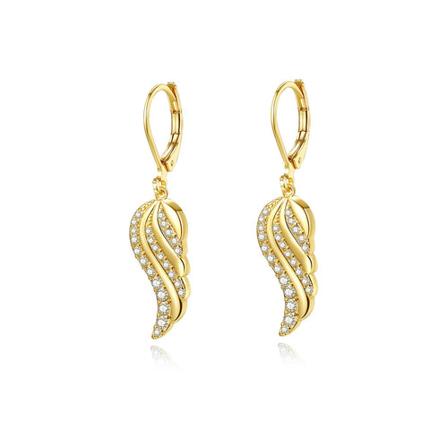 Everyday Gold Drop Earrings - Gold Plated - AAA Cubic Zirconia - Free Box Packaging!