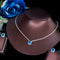 Stunning White and Blue Set - Earrings & Necklace - Statement Jewellery - Cubic Zircon - Box Packaging