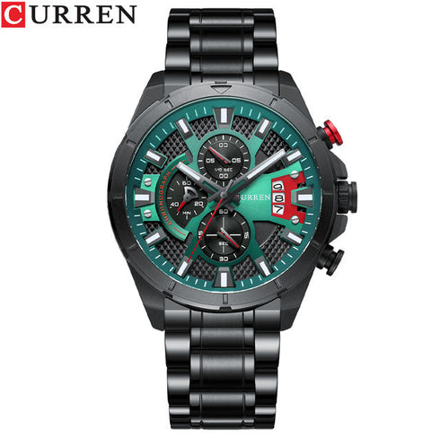 Curren Ultra (Millennial Green) - Men's Watch - 1 Year Warranty - Chronograph - 3 ATM Water Resistant