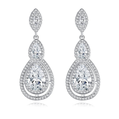 Always Ready! Earrings - AAA Sparkling Cubic Zirconia - Free Box Packaging