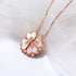 Metamorphosis Necklace - S925 Sterling Silver - Mother of Pearl - Rose Gold Plated - AAA Cubic Zirconia Stones - Free Box Packaging