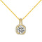 All That Sparkle - S925 Sterling Silver Necklace - AAA Cubic Zirconia Stones - 14 K Gold Plated - Free Box Packaging