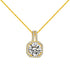 All That Sparkle - S925 Sterling Silver Necklace - AAA Cubic Zirconia Stones - 14 K Gold Plated - Free Box Packaging