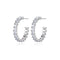 Party Hoops - White Gold Plated - AAA Cubic Zirconia - Free Box Packaging!