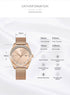 Naviforce Elegance - Women's Watch - Rose Gold Plated - Adjustable Mesh Steel Strap - 1 Year Warranty - Free Box Packaging