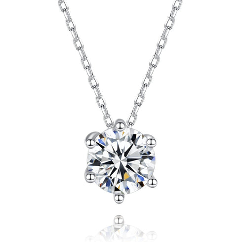 Simplicity Necklace - White Gold Plated - AAA Cubic Zirconia - Free Box Packaging!