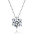 Simplicity Necklace - White Gold Plated - AAA Cubic Zirconia - Free Box Packaging!