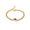 Stone Appeal - Bracelet - 18K Genuine Gold Plated over Pure Stainless Steel - Non Tarnish - Chic Design! - Free Box Packaging!