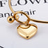 Heart of Gold Bracelet - 14K Genuine Gold Plated over Pure Stainless Steel - Chic Design! - Free Box Packaging!