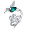 Where Bird's Fly Ring - Pure S925 Sterling Silver (Chandi) - Adjustable Size - Embellished with Genuine European Crystals & Pearl - Free Box Packaging