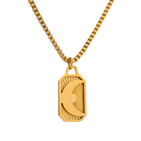 Celestial Necklace - 18K Genuine Gold Plated over Pure Stainless Steel! - Chic Design! - Free Box Packaging!