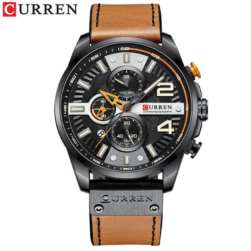 Curren Eternity (Timeless Brown) - Men's Watch - 1 Year Warranty - Chronograph - 3 ATM Water Resistant
