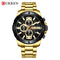 Curren Men's Heavy Duty Gold! - Sport Chronograph! - Hot Seller! - 1 Year Warranty! - Water Resistant! - Sparkling Gold!