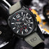 Curren 3030 (Deep Grey & Black) - Men's Watch - 1 Year Warranty - Chronograph - 3 ATM Water Resistant
