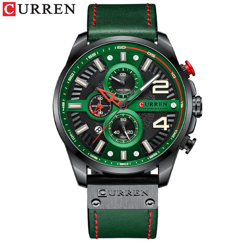 Curren Eternity (Millennial Green) - Men's Watch - 1 Year Warranty - Chronograph - 3 ATM Water Resistant