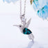 Where Bird's Dare Necklace - Pure Sterling Silver (Chandi) - Embellished with Genuine European Crystals - Free Box Packaging