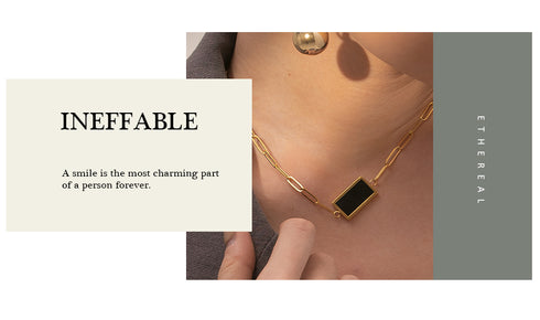 Contemporary - Necklace - 18K Genuine Gold Plated over Pure Stainless Steel - Non Tarnish - Chic Design! - Free Box Packaging!