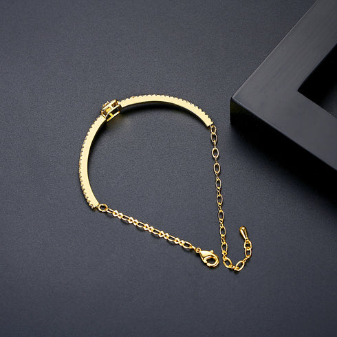 Everyday Bracelet - Gold Plated - AAA Cubic Zirconia - Free Box Packaging!