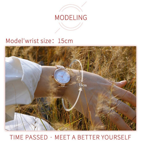 Naviforce Charm - Women's Watch - Sparkling Rose Gold & White - Adjustable Steel Strap! - 1 Year Warranty! - Water Resistant!