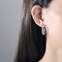 Party Hoops - White Gold Plated - AAA Cubic Zirconia - Free Box Packaging!