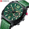 Curren 3030 (Jungle Green) - Men's Watch - 1 Year Warranty - Chronograph - 3 ATM Water Resistant