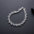 Pink Leaves Bracelet - White Gold Plated - AAA Cubic Zirconia - Free Box Packaging!