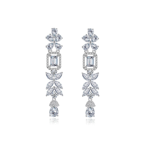 Luxury Fall Earrings - AAA Sparkling Cubic Zirconia - Free Box Packaging