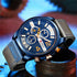 Curren Eternity (Charcoal Blue Hybrid) - Men's Watch - 1 Year Warranty - Chronograph - 3 ATM Water Resistant