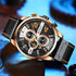 Curren Eternity (Deep Dark & Rose Gold) - Men's Watch - 1 Year Warranty - Chronograph - 3 ATM Water Resistant